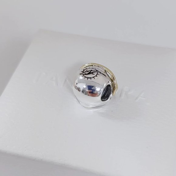 Pandora Miami Dolphins NFL Football Helmet Charm 14K Gold and S925 Silver - Picture 6 of 6